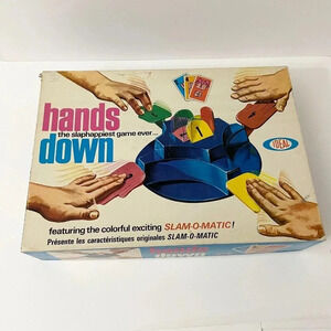 Vintage 1964 Hands Down  Board Game Slam O Matic Ideal Complete Flaws